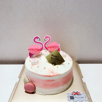 2 ks/veľa ružová 3D flamingo tortu vňaťou narodeninovú tortu dekorácie baby sprcha deti narodeninovej oslavy svadby prospech dodávky