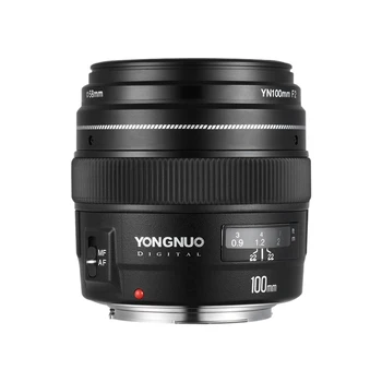 Yongnuo YN100mm F2 Auto Focus Stredný Teleobjektív Prime 100 mm Objektív pre Canon EOS Rebel Fotoaparát AF MF 1200D 760D 700D 80D 70 D 5D2