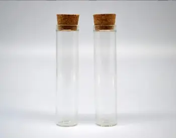 100ks 18*80mm Mini Jasné veľký test tube Sklenené Fľaše Prázdne Fľaštičky Vzorky Pohárov s Korkovou Zátkou Správu Ampulka Svadby Želanie Fľašu