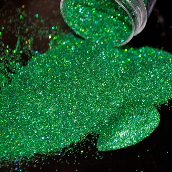 1 Box 5.5 g Hviezdna Nechtov Moc Holografické Laser Smaragdovo Zelená Pleseň Glitters Prachu Manikúru, Nail Art Lesk Dekorácie 62