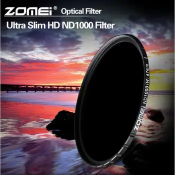 ZOMEI Optické Sklo 10-STOP 52/58/67/72/77/82MM Ultra Slim HD Multi-vrstvené Neutrálne ND1000 filter pre Canon, Nikon fotoaparát