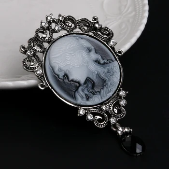 Vintage Bohyne Brošňa Pin Elegantný Viktoriánskej Šperky, Starožitný Portrét Odznak Prívesok Módne Vianočný Darček broches rozet brosche