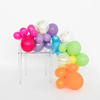 DIYUnicorn Rainbow Balón Garland Kit - Svetlé 35 balóny zmiešané 5