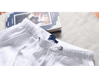 Talianskom Štýle Značky Dlhé nohavice Mužov plátené nohavice mužov voľné elastický pás bežné nohavice mužov bavlna pantalon homme broek 38 veľkosť
