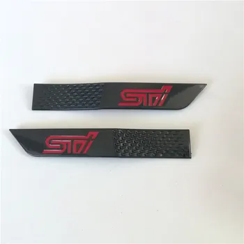 2KS/SET Módne 3D Odznak Dekorácie Blatník Sukne Nálepky Auto Blatníky Samolepky Príslušenstvo Styling Pre Subaru STI