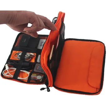 SEREQI Dvojvrstvové Kábel Digitálneho Skladovanie Taška Elektronické Organizátor Prenosná Cestovná Taška na USB Slúchadlá Zariadení