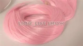 100 cm Anime MILÁČIK v FRANXX 02 Strelizia Ružová Dlhé Vlasy Parochňa Cosplay Hairpiece