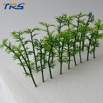 Teraysun 200pcs model bambusu 6typ zelená miniatúrne rozsahu bambusu pre modely vláčikov layout