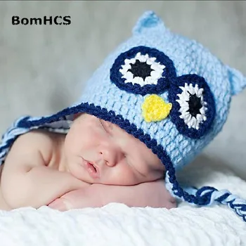 BomHCS Novorodenca Ručne Pletený Hat Teplú Čiapočku Sova Spp