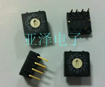 5 KS/VEĽA Taiwan DIP kolo RH4 otočný spínač, 16 bit rotačné vytáčanie prepínač, kód prepínač, pin 4:1, pozitívne kód