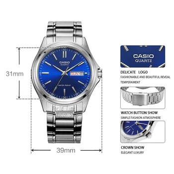 Casio hodinky pánske vodotesné hodinky, ukazovateľ módneho priemyslu quartz pánske hodinky MTP-1239D-2A MTP-1239D-7A MTP-1239D-1A