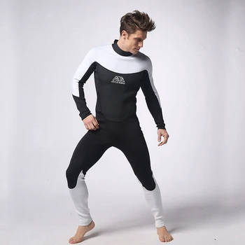 3 mm SCR oblečenie, nepremokavé jeden kus Jumpsuit Vyrážka Stráže teplé vedenie potápačský oblek surfovanie plavky dlhý rukáv Spearfishing