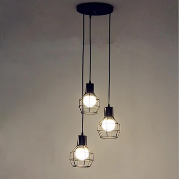 Nordic Štýl Vintage Lampy, Lustre Strop S Abajur Para Sala Lampy Pre Obývacia Izba Priemyselné Abajour Lampa Loft E27 Žiarovka