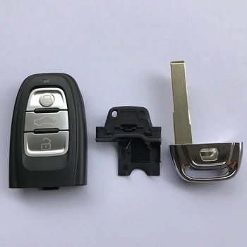 Výmena 3 Tlačidlo Smart Key Prípade Auto Fob Shell Pre Audi A4L Q5 S Uncut Tiesňové Tlačidlo Super Kvalita Doprava Zadarmo
