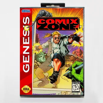 16-bitové Sega MD hra zásobník s Retail box - Comix Zone hra karty pre Megadrive Genesis systém