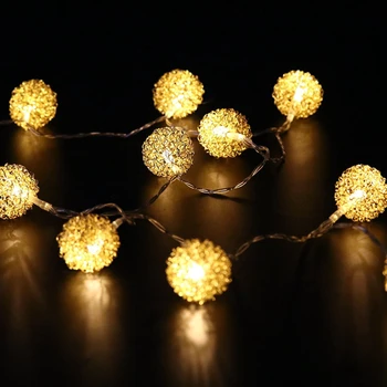 1,5 M 2,5 M 5M železo, Kov Tvar Gule LED Reťazec Svetlá na batériový Vianoce Domov Svadby, Narodeniny, Party Dekorácie svetlá