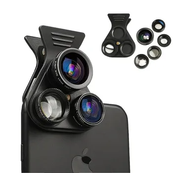 HD Mobilný Telefón Objektív Profesionálne 2,5 X Telephot 180 Stupňov Fisheye 0.62 X širokouhlý 15X Makro CPL Objektívy fotoaparátov Kit Pre Smartphone