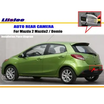 Liislee Auto parkovacia Kamera Pre Mazda 2 Mazda2 / Demio / Zadnej strane Fotoaparátu / HD CCD RCA NTST PAL / špz Svetlo OEM