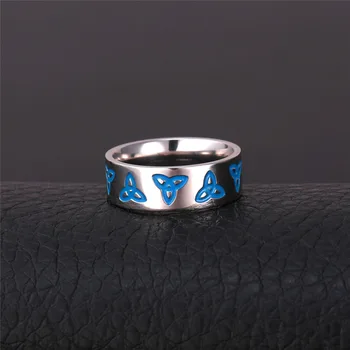 U7 Viking Šperky Z Nerezovej Ocele Pásma Krúžok Muži Ženy Šperky S Triquetra Vzor Veľkoobchod Keltic Írsky Trojice Krúžky R376