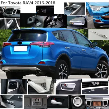 Auto kryt ABS Chrome lampa zadné ostrohové hmlové Svetlo Výbava rám telo stick Pre toyota RAV4 2016 2017 2018