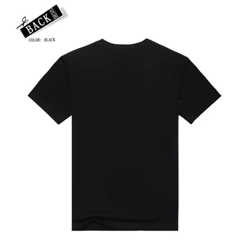 [Mužov kostí] pánske, krátky rukáv, Čierna T-shirt Vulcan Lebka Bavlnené tričká pre mužov Letné oblečenie značky