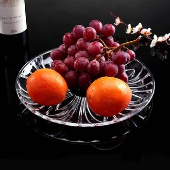 DoreenBeads Akryl Jedlo Platňa Tepelne-odolné Transparentné Crystal Kvetinový Vzor, Ovocie, Snack Candy Riad 14.7X1.9 cm 1PC