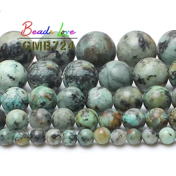 Prírodné Afrike Modrá Turquoises Kameň Okrúhle Korálky Pre Šperky, Takže 15.5 cm/oblasť 4 6 8 10 12 mm Vybrať Veľkosť-f00044 Aa