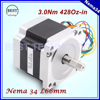 NEMA34 stepper motor 86X66mm 3N.m 4A D14mm krokovanie motorových 428Oz-v Nema 34 pre CNC rytie stroj a 3D tlačiareň!