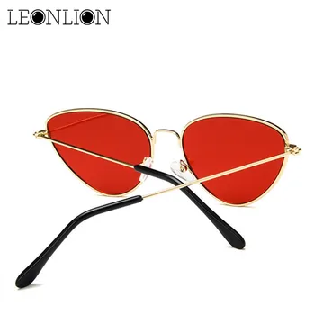 LeonLion Vintage Cat Eye slnečné Okuliare Ženy Značky Dizajnér Malé Rám Zliatiny slnečné Okuliare Reflexné Zrkadlo UV400 Okuliare