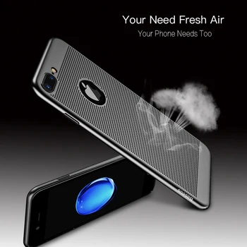 Dych Rozptyl Telefón puzdro Pre iPhone X 10 Luxusné Ultra Tenké Slim Capinhas Pevného PC Capa Kryt puzdro Pre iPhone 7 6 s 6 Plus