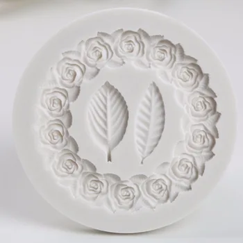 Luyou 3D Kvet Textúra Tortu Hranice Silikónové Formy Kvet, List Fondant Formy Cake Zdobenie Nástroje Čokoláda Gumpaste Formy FM1473