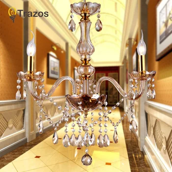 Crystal Stropný Luster Domov Pre bývanie, Jedáleň Lampa Krytý Domáce Dekorácie Spálňa Svetlá Kryštálové LED Lampa