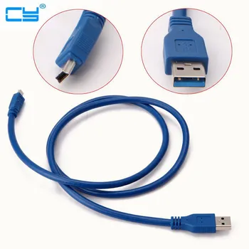 Rýchlosť USB 3.0 Typ-A Samec na Mini USB 3.0, Mini 10pin Muž Modrý Kábel 30 cm/0,3 m 60 cm/0,6 m 100 cm/1m 150 cm/1,5 m 300/500 cm 3 m/5m