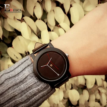 2017 darček pre dievča Enmex kreatívny dizajn náramkové hodinky pobočky koncept krátky jednoduchý tvár prírody módne quartz hodinky lady