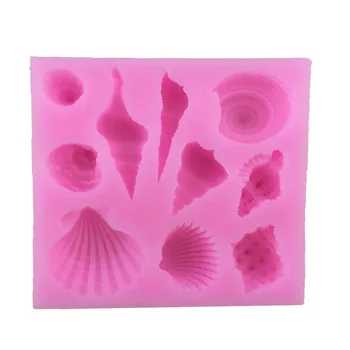 Rôzne Shell Tvarované silikónové formy čokoláda ľadové mreže cake decoration Mydlo formy na pečenie nástroje M068