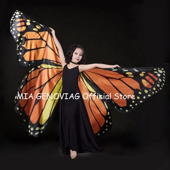 2018 Motýľ Deti, Brušný Tanec Kostým detský Isis Motýlích Krídel pre Deti, Brušný Tanec krídla a palice