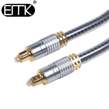 EMK digitálny optický kábel Toslink Kábel SPDIF Optický Zvukový Kábel s OD8.0 pletená bunda 2m 3m 5m 8m 10m pre DVD Xbox reproduktor