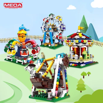 MEOA Zábavný Park Svete Ruské Koleso Nastaviť Stavebné Bloky Lepin Techniku, Tehly Deti Hračky Kompatibilné Legoing Minecrafted Model