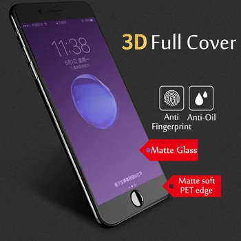 YKSPACE 9H 3D Mäkké Zaoblené Hrany Úplné Pokrytie Matné Tvrdené Sklo Screen Protector pre iPhone 6 6 7 8 Plus Anti blu ray Starostlivosť o Oči
