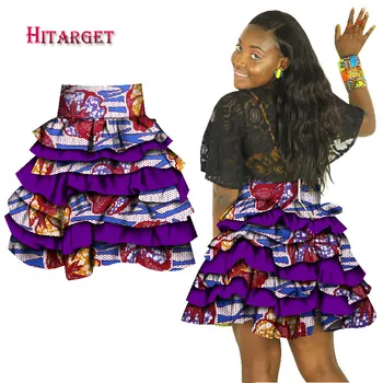 Africkej Ženy Viacerých Vrstiev Sukne Africkej Tlače Dashiki Vysoký Pás podkolienok Midi Sukne Tradičné Africké Oblečenie WY1286