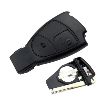 OkeyTech 2 Tlačidlo Auto Náhradné Smart Remote príveskom púzdro S akumulátorom Držiak na Kľúč, Kotúč Pre pre MERCEDES BENZ C E B Y CL
