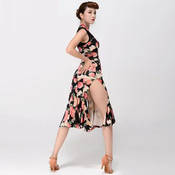 Ženské latinské tanečné šaty latinskej sála šaty moderného tanca kostým sexi tango šaty tanečné oblečenie dancewear latinskej šaty