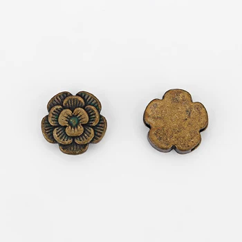 10pcs Antické Bronzové Kvet Jazdca Dištančné guličiek Na 5 mm alebo 10 mm Ploché Kožený Náramok Šperky Zistenia