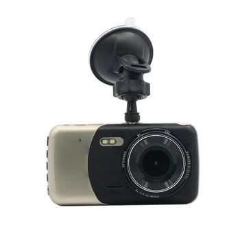 E-ACE Auta DVR 4-Palcový IPS Displej Auto Fotoaparát, Dual Objektívom, FHD 1080P Dash Cam Video Rekordér pre Nočné Videnie G-senzor Registrator