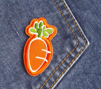 Oranžová Mrkva Patch Žehlička Na Zeleninovú Záhradu Škvrny Šitie Nášivka Odznak Oblečenie Patch Nálepky Oblečenie Craft Príslušenstvo