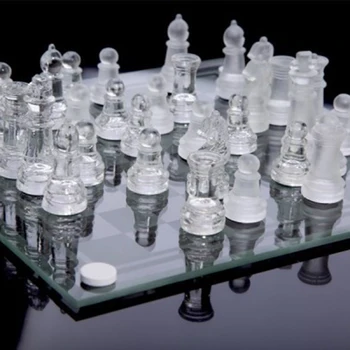 25*25cm K9 Sklo šachu stredných zápas Balenie Medzinárodnej Šachovej Hre Medzinárodnej Šach