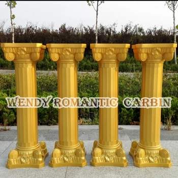 90 cm Vysoký Zlaté Svadobné Plastové Stĺpec Roman Piliere, Kvetinové Stojany Svadobné Rekvizity 4pcs/veľa