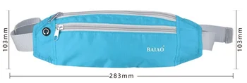 Tanluhu ženy bežné nylon dvojitý zips, pás taška & balíky unisex s viacerými vrecká brucho tašky roztomilý multifunkčný pás tašky