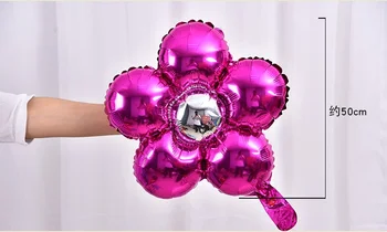 Päť kvety Hliníkové fóliové balóniky krásne hračky Svadobné zdvorilosti a dary 1PC 18-palcové detí, narodeniny, party dekorácie globos