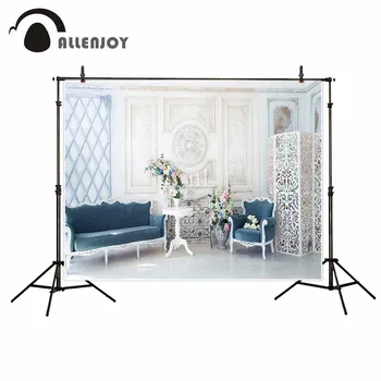 Allenjoy Elegantný vnútorný gauč kvet stoličky nábytok pozadia pre photo studio pre fotografiu strieľať professional